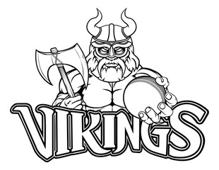 Viking Cricket Sports Mascot