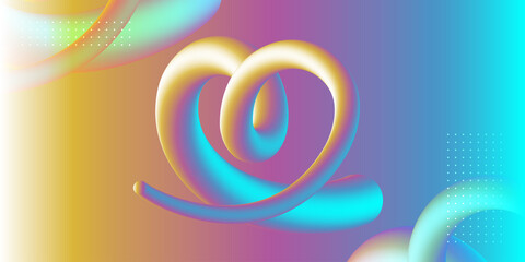 Abstract gradient background with spiral lines. Editable vector.