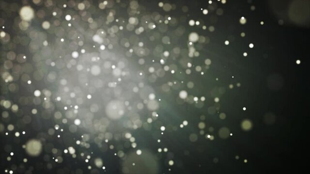 キラキラの玉ボケパーティクル。ループの背景素材