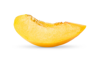 Piece of Nectarinec slice isolated on white