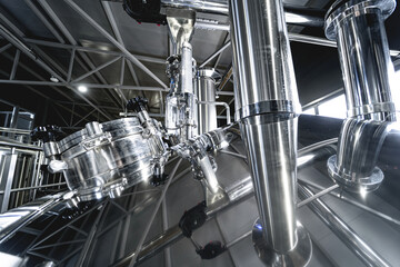 Craft beer brewing equipment in privat brewery