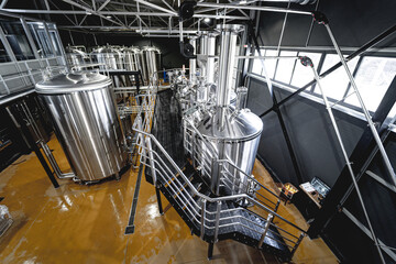 Craft beer brewing equipment in privat brewery