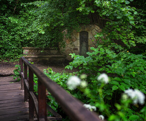 Naklejka premium Nice trail in Jegenye Valley in summer