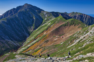 mt.warusawa, mt.akaishi, in autumn, trekking 秋の悪沢岳、赤石岳トレッキング