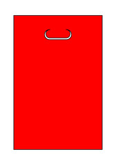 Blank Red Plastic Shopping Bag Template Vector