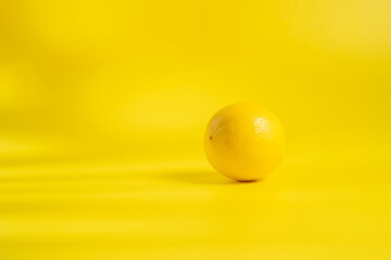 Lemons on a yellow background