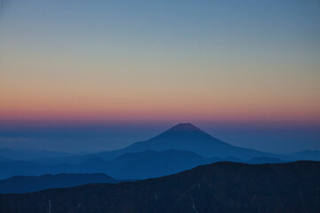 Mt.Fuji, sunset, venus velt  秋の悪沢岳から見た富士山の夕景 