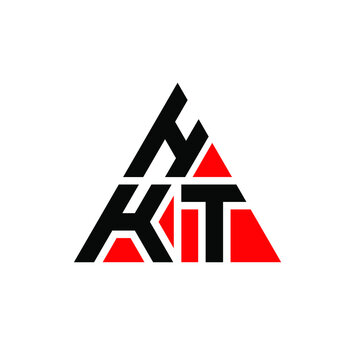 HKT triangle letter logo design with triangle shape. HKT triangle logo design monogram. HKT triangle vector logo template with red color. HKT triangular logo Simple, Elegant, and Luxurious Logo. HKT 