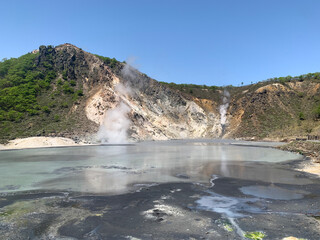 大湯沼 登別温泉 地獄谷 支笏洞爺国立公園 北海道遺産 北海道