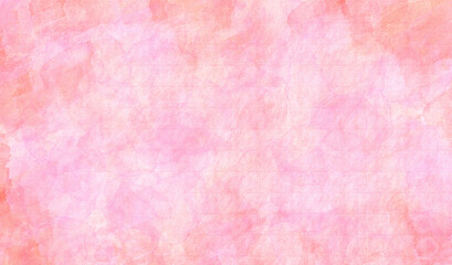【高解像度350印刷対応】ピンク色水彩画手漉き和紙テクスチャー斑模様背景壁紙イラスト素材