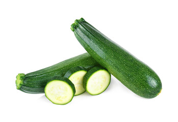 zucchini isolated on white background