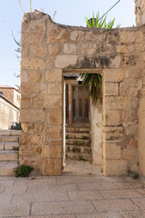 Old  house with a courtyard on the quiet small Ararat Street in the Armenian quarter in the old...
