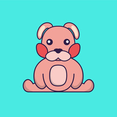 Cute rabbit is sitting.