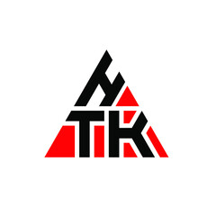 HTK triangle letter logo design with triangle shape. HTK triangle logo design monogram. HTK triangle vector logo template with red color. HTK triangular logo Simple, Elegant, and Luxurious Logo. HTK 