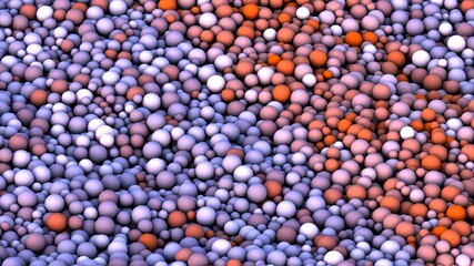 Diseño abstracto de esferas. Ilustración 3d realista para presentación.  Render de esferas coloridas con degradado.