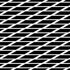 Diagonal bricks. Vector black blocks or rectangles. White background.