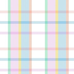 Rainbow Pastel Plaid textured Seamless Pattern