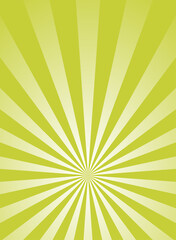 Sunlight retro vertical background. Green color burst background. Fantasy Vector illustration.