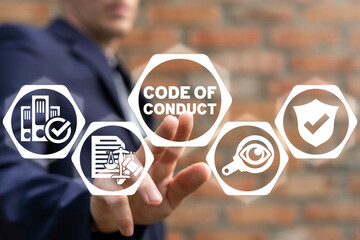 Business concept of code of conduct.