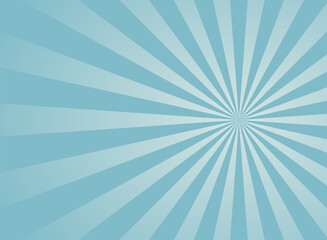 Sunlight background. blue color burst background with white highlight.