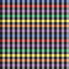 Rainbow Plaid Tartan Checkered Seamless Pattern