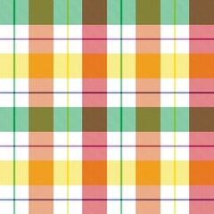 Rainbow Plaid Tartan Checkered Seamless Pattern