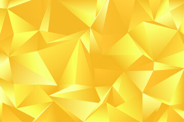 Dark Yellow vector background with polygonal style. Triangles on abstract background with colorful gradient. Pattern for booklets, leaflets