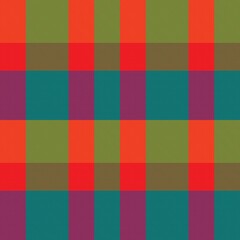 Rainbow Plaid Tartan Checkered Seamless Pattern