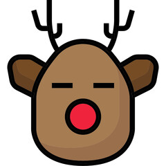 reindeer line icon