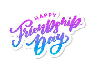 Happy Friendship Day greeting card. For poster, flyer, banner for website template, cards, posters, logo. Vector illustration.