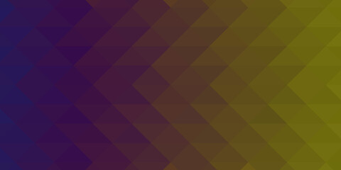 Abstract blue-yellow low-polygons generative background, illustration. Triangular pixelation.
