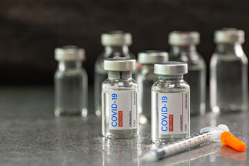 Vaccine bottle for prepare send to support for treatment people