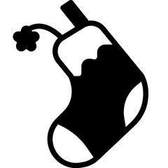 sock solid line icon