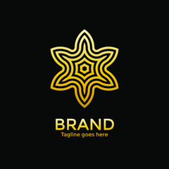 abstract logo in the shape of a flower, suitable for brands and companies
