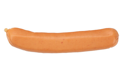 Fresh sausages, isolated on white background.