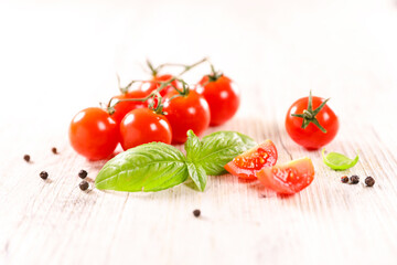 cherry tomato and fresh basil