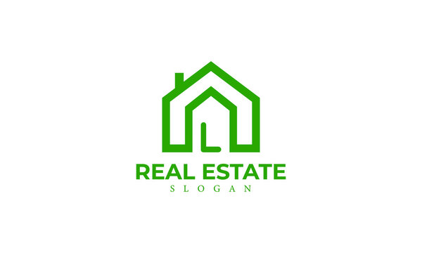 Alphabet L Real Estate Monogram Vector Logo Design, Letter L House Icon Template