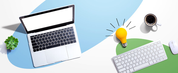 Computers with a light bulb