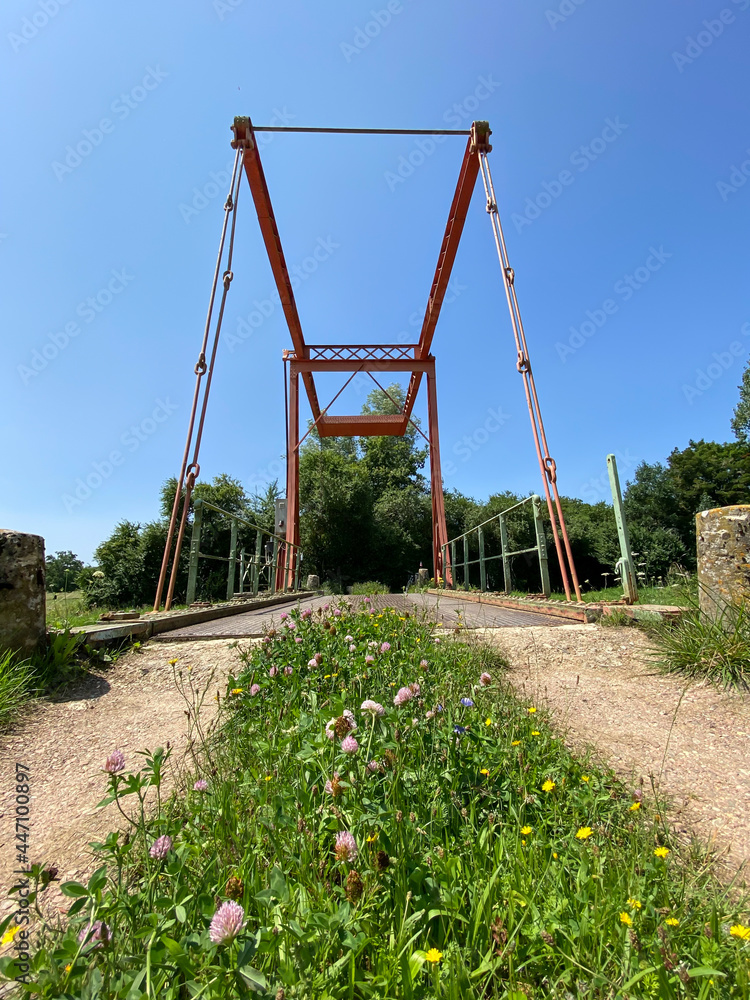 Poster Pont levis sur le canal du nivernais, Bourgogne