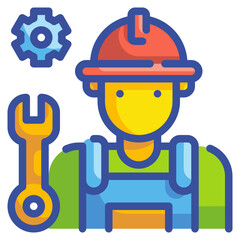 repairman line icon