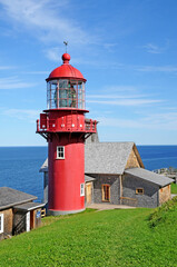 Quebec; Canada- june 25 2018 : lighthouse of Pointe a la Renommee in Gaspesie