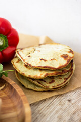 Healthy vegan sandwich with fresh vegetables and a vegan burger inside