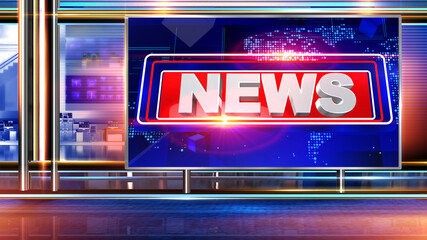 3D rendering background is perfect for any type of news or information presentation. The background features a stylish and clean layout 