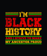 I am A Black history t-shirt design vector
