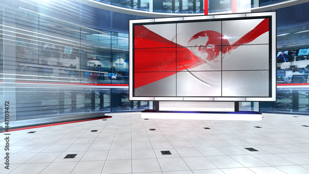 Wall mural 3d rendering background is perfect for any type of news or information presentation. the background 
