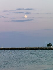 moon over the sea