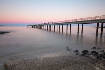 Fototapeta na wymiar Lorne Pier at Sunset in Victoria Australia