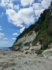 rocky coast of the sea