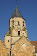 Saint Martin la Garenne, France - june 29 2018 : picturesque Saint Martin church