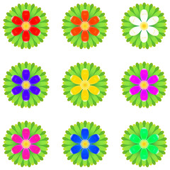 Set of vector compositions from Aconite Flower. for wedding concept - flowers, Floral posters, vector arrangements for greeting card or invitation design,  for pattern, and other.